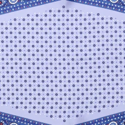 E.Marinella FOULARD ROMBO IN SETA BLU Microfantasia fiore Outlet