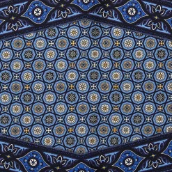E.Marinella FOULARD ROMBO IN SETA BLU SCURO Microfantasia fiore Discount