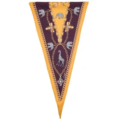 E.Marinella FOULARD ROMBO IN SETA GIALLO Collezione lucky charm Hot