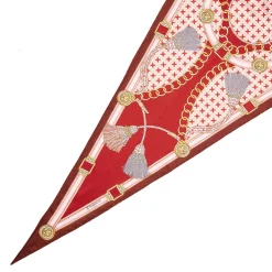 E.Marinella FOULARD ROMBO IN SETA ROSSO Collezione lucky charm Online
