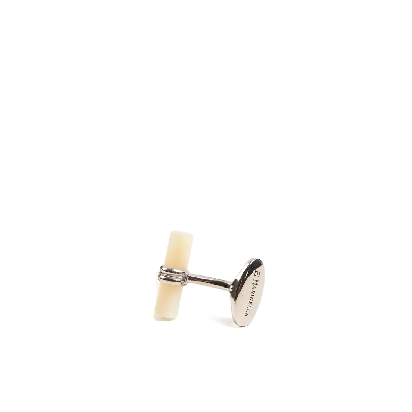E.Marinella GEMELLI DA POLSO BARRETTA CON MADREPERLA In argento New