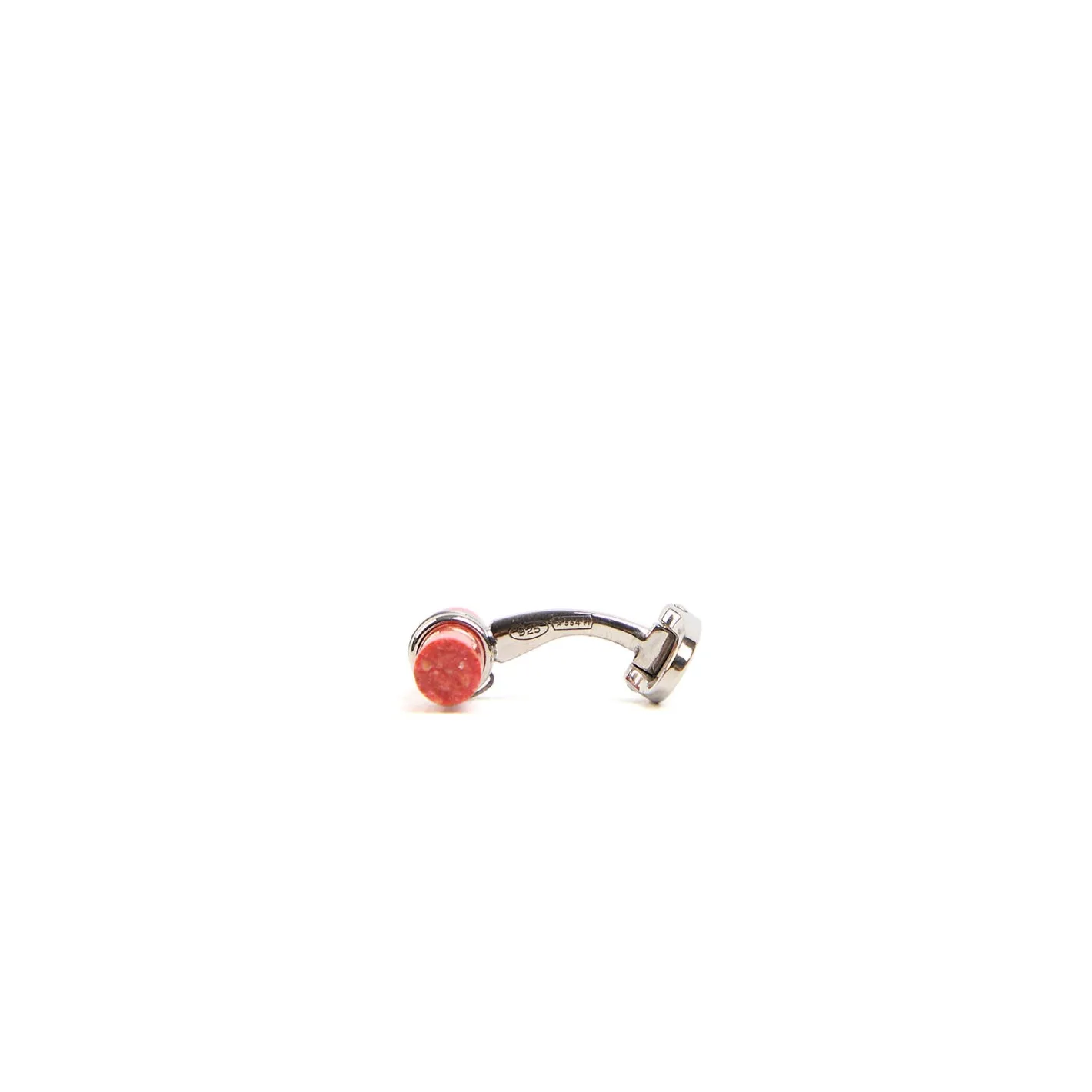 E.Marinella GEMELLI DA POLSO BARRETTA CON CORALLO In argento Hot