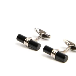 E.Marinella GEMELLI DA POLSO BARRETTA CON ONICE In argento Discount
