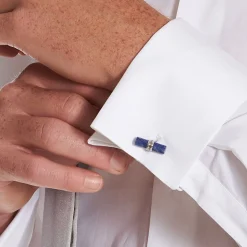E.Marinella GEMELLI DA POLSO BARRETTA CON LAPIS In argento