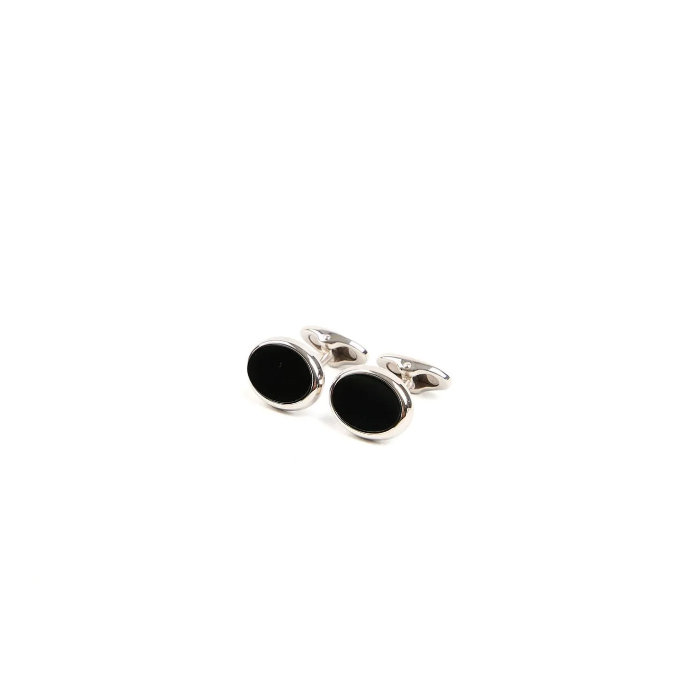 E.Marinella GEMELLI DA POLSO CON ONICE OVALI In argento Clearance