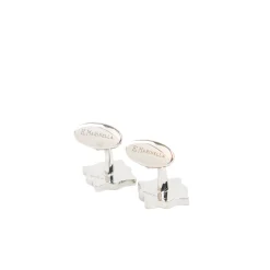 E.Marinella GEMELLI DA POLSO FIORE ARCHIVIO In argento e smalto blu Discount