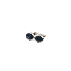 E.Marinella GEMELLI DA POLSO IN ARGENTO BLUCon microfantasia fiore Discount