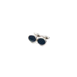 E.Marinella GEMELLI DA POLSO IN ARGENTO BLUCon microfantasia fiore Hot