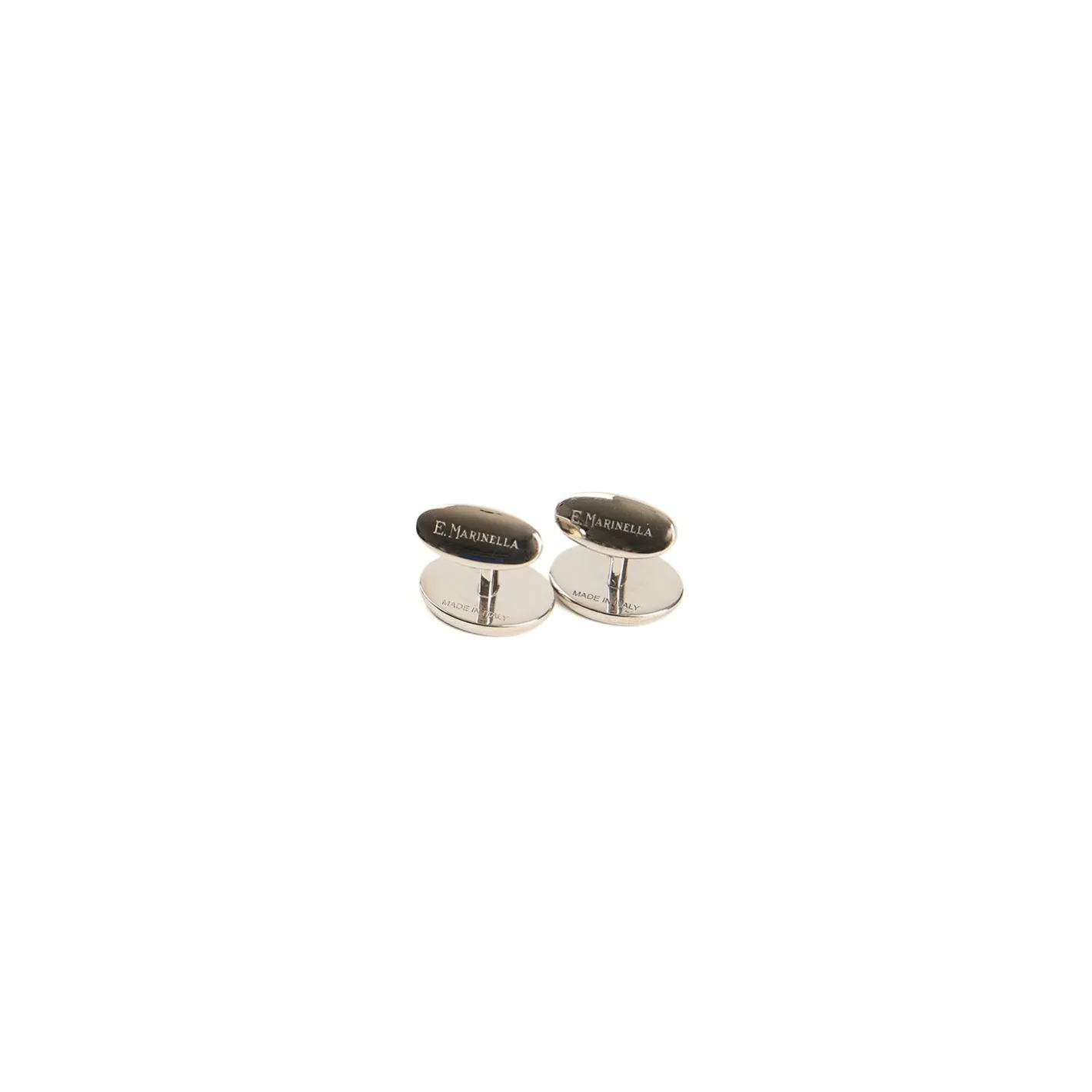 E.Marinella GEMELLI DA POLSO IN ARGENTO BLUCon microfantasia fiore Outlet