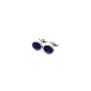 E.Marinella GEMELLI DA POLSO IN ARGENTO BLUCon microfantasia fiore Outlet