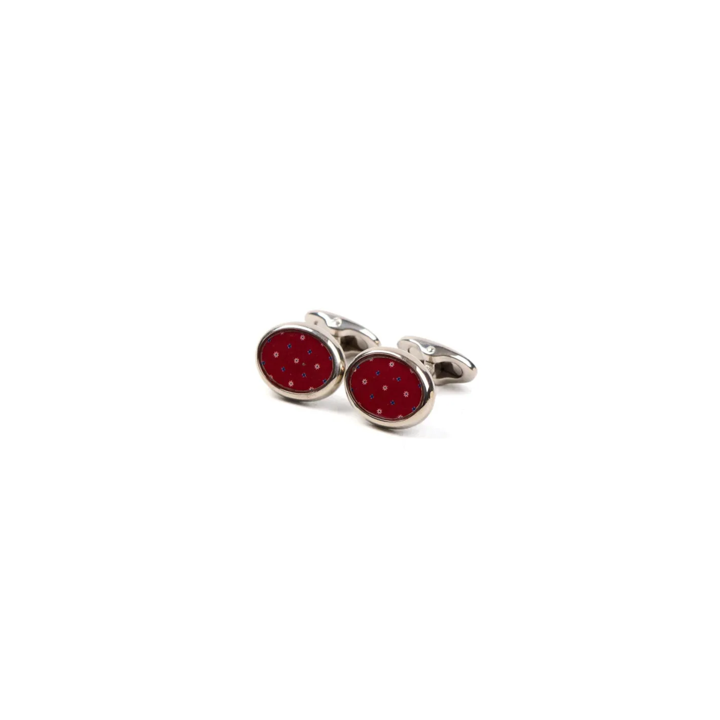 E.Marinella GEMELLI DA POLSO IN ARGENTO BORDEAUXCon microfantasia fiore Sale