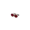E.Marinella GEMELLI DA POLSO IN ARGENTO BORDEAUXCon microfantasia fiore New