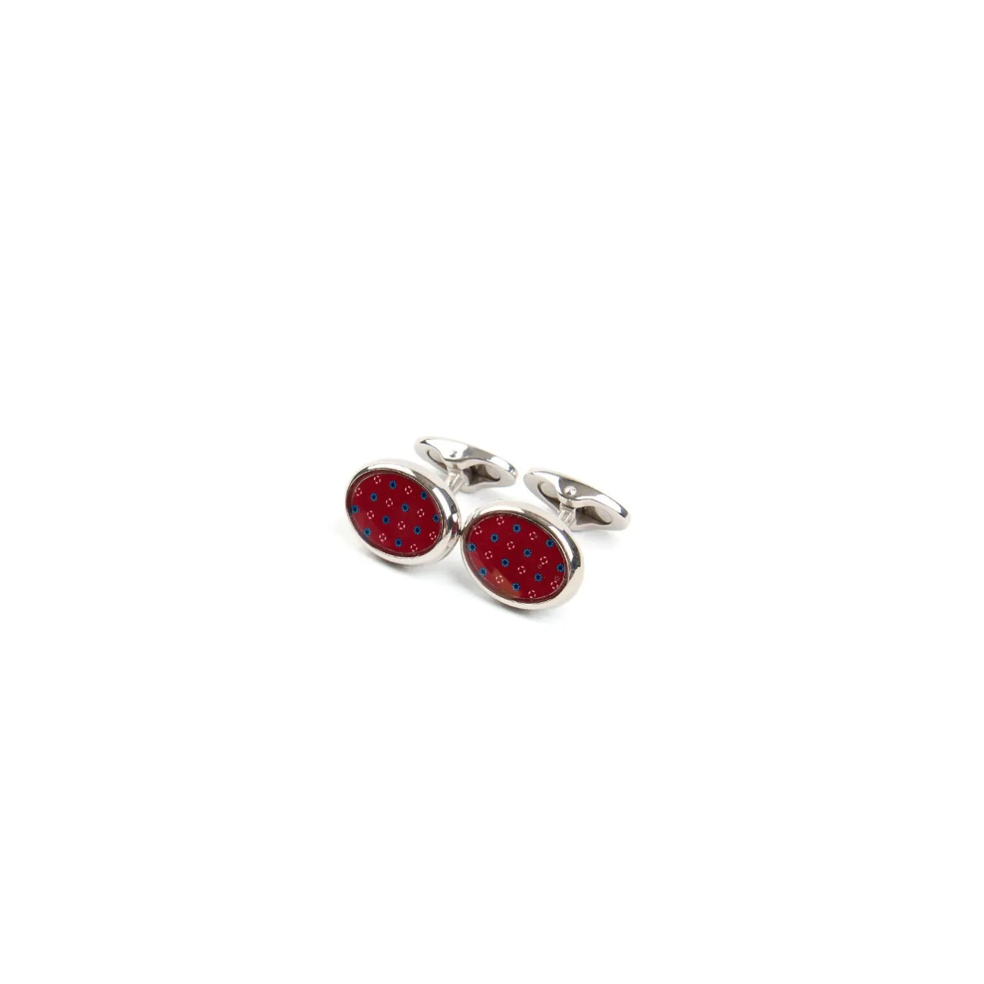 E.Marinella GEMELLI DA POLSO IN ARGENTO BORDEAUXCon microfantasia fiore Sale