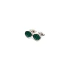 E.Marinella GEMELLI DA POLSO IN ARGENTO VERDECon microfantasia fiore Clearance