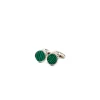 E.Marinella GEMELLI DA POLSO TONDO CON MALACHITE In argento Discount