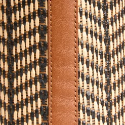E.Marinella MINI SECCHIELLO COLOR CUOIO In rafia e pelle Discount