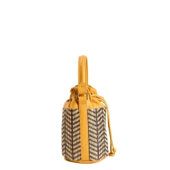 E.Marinella MINI SECCHIELLO GIALLO In rafia e pelle Sale