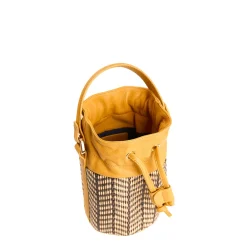 E.Marinella MINI SECCHIELLO GIALLO In rafia e pelle Sale