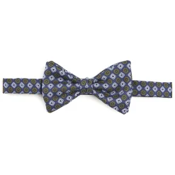 E.Marinella PAPILLON ANNODATO IN SETA BLU Macrofantasia fiore Sale