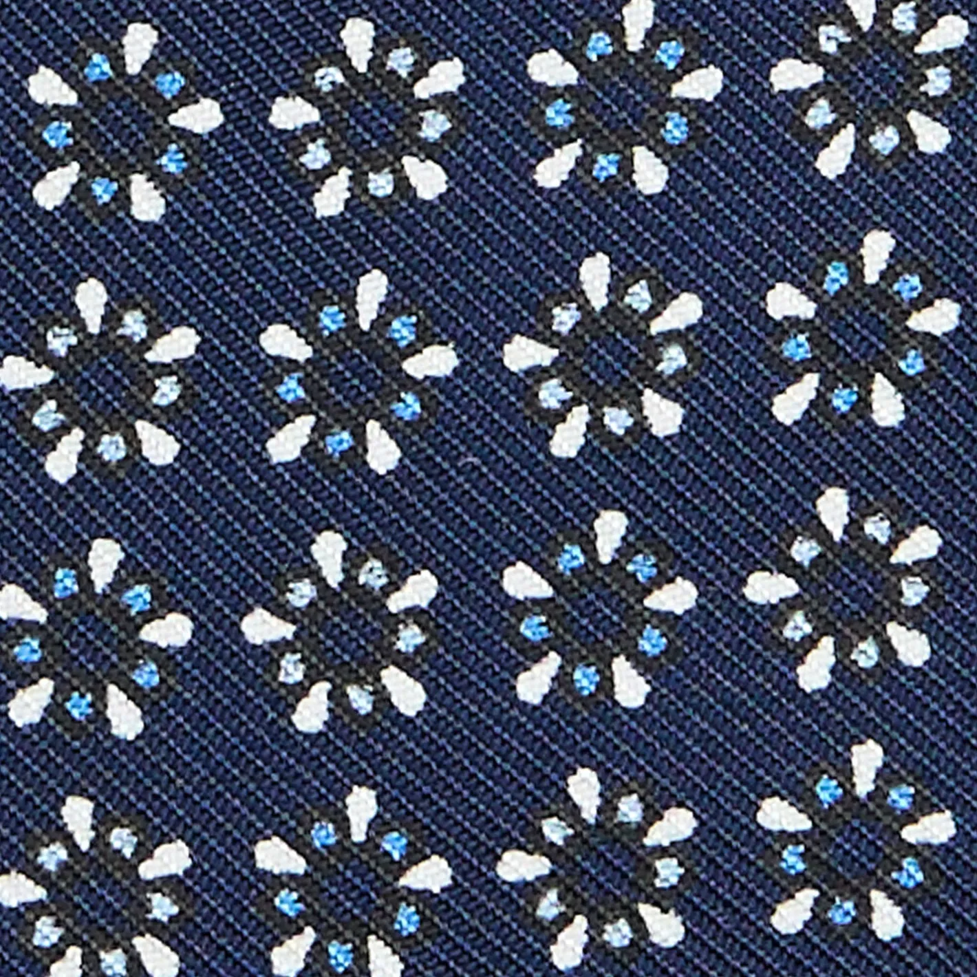 E.Marinella PAPILLON DA ANNODARE IN SETA BLU SCURO Microfantasia fiore Online