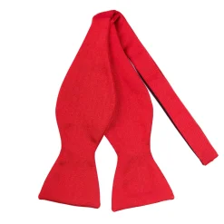 E.Marinella PAPILLON DA ANNODARE IN SETA ROSSO Tinta unita Discount
