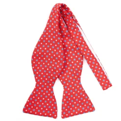 E.Marinella PAPILLON DA ANNODARE IN SETA ROSSO Microfantasia fiore Discount