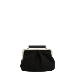 E.Marinella PARTY CLUTCH NERA In camoscio e pelle New
