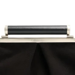 E.Marinella PARTY CLUTCH NERA In camoscio e pelle New