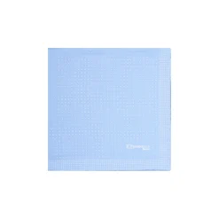 E.Marinella POCHETTE DA TASCHINO IN SETA STAMPATA A MANO AZZURRA Microfantasia fiore Sale