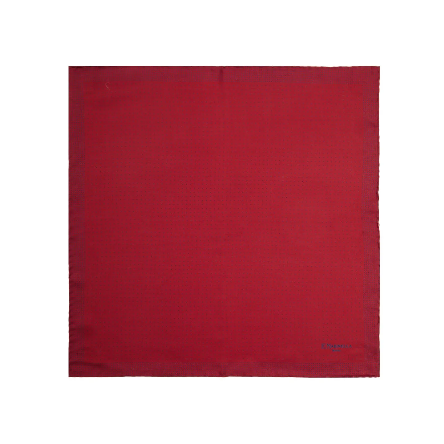 E.Marinella POCHETTE DA TASCHINO IN SETA STAMPATA A MANO BORDEAUX Pois New