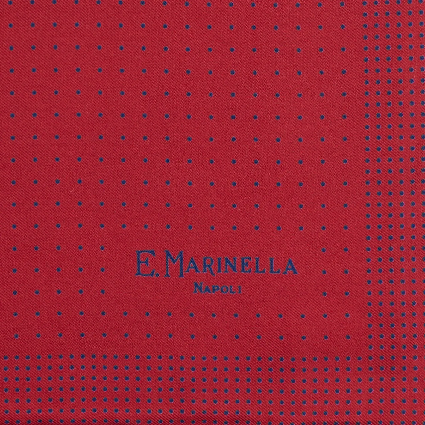 E.Marinella POCHETTE DA TASCHINO IN SETA STAMPATA A MANO BORDEAUX Pois New