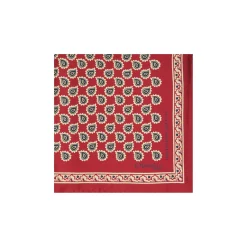 E.Marinella POCHETTE DA TASCHINO IN SETA STAMPATA A MANO BORDEAUX Fantasia archivio 1931 Sale
