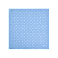 E.Marinella POCHETTE DA TASCHINO IN SETA STAMPATA A MANO AZZURRA Microfantasia fiore Outlet