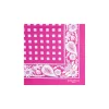 E.Marinella POCHETTE DA TASCHINO IN SETA STAMPATA A MANO FUCSIA Microfantasia fiore Discount