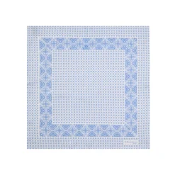 E.Marinella POCHETTE DA TASCHINO IN SETA STAMPATA A MANO BIANCA Microfantasia fiore Clearance