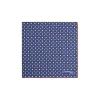 E.Marinella POCHETTE DA TASCHINO IN SETA STAMPATA A MANO BLU Microfantasia fiore Clearance