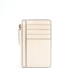 E.Marinella PORTA CARTE DI CREDITO BEIGE In pelle con zip