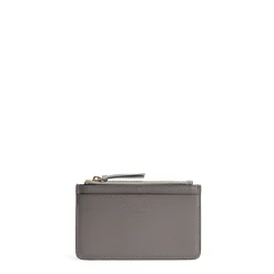 E.Marinella PORTA CARTE DI CREDITO GRIGIO In pelle con zip Outlet