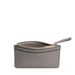 E.Marinella PORTA CARTE DI CREDITO GRIGIO In pelle con zip Outlet