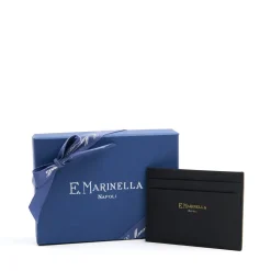 E.Marinella PORTACARTE DI CREDITO PICCOLO NERO In pelle liscia Online