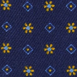 E.Marinella PORTACARTE DI CREDITO SETA E PELLE BLU SCURO 5 scomparti Online