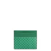 E.Marinella PORTACARTE DI CREDITO SETA E PELLE VERDE CHIARO 5 scomparti New