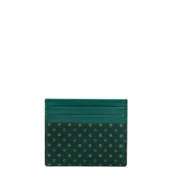 E.Marinella PORTACARTE DI CREDITO SETA E PELLE VERDE SCURO 5 scomparti Outlet