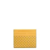 E.Marinella PORTACARTE DI CREDITO SETA E PELLE GIALLO 5 scomparti New