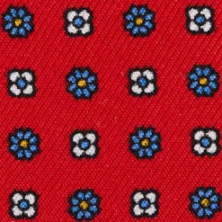 E.Marinella PORTACARTE DI CREDITO SETA E PELLE ROSSO 5 scomparti New