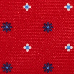 E.Marinella PORTACARTE DI CREDITO SETA E PELLE ROSSO 5 scomparti Hot