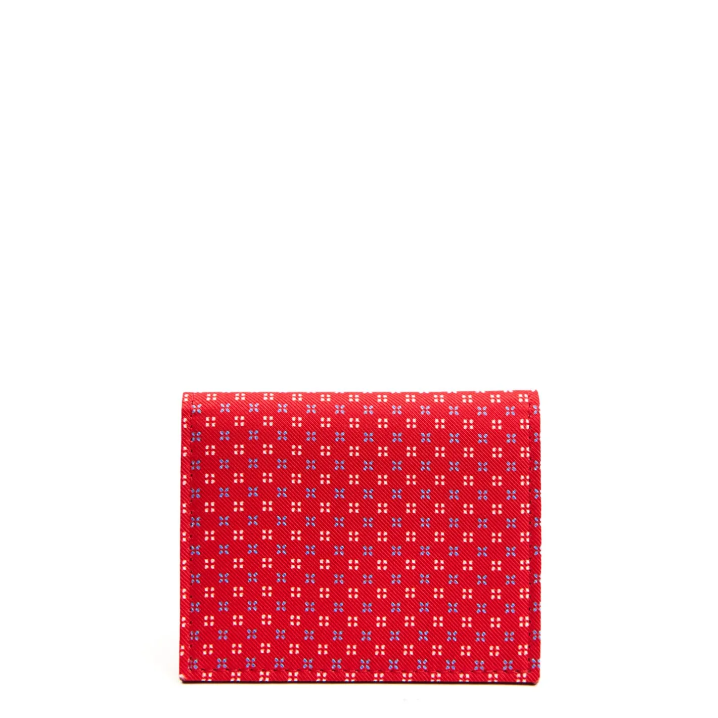 E.Marinella PORTACARTE PIEGHEVOLE IN SETA PELLE ROSSO 10 scomparti Discount