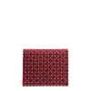 E.Marinella PORTACARTE PIEGHEVOLE IN SETA PELLE BORDEAUX 10 scomparti Discount