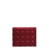 E.Marinella PORTACARTE PIEGHEVOLE IN SETA PELLE BORDEAUX 10 scomparti Discount