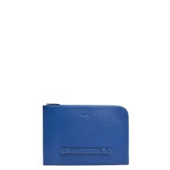 E.Marinella PORTADOCUMENTI BLUETTE In pelle con cinturino Discount